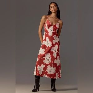 Anthropology sleeveless v-neck slip midi dress
Print resort wear